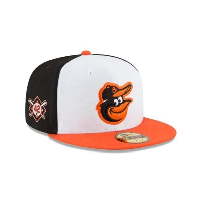 Baltimore Orioles Gorra | New Era MLB Jackie Robinson Day 59fifty Fitted Cap Mexico - Blancos
